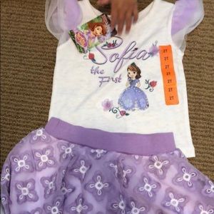 2t Disney top and skirt
